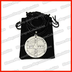 Sixth pentacle of Jupiter King Solomon talisman sigil necklace Stainless Steel - Picture 1 of 7