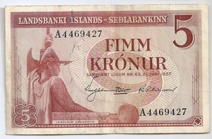 Iceland 5 kronur 1957 - Picture 1 of 2