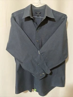 DOCKERS Long Sleeve Navy Blue Button Up Dress Shirt SZ L 16-16 1/5 32/33  - Image 1 of 4