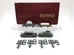 BEMO 7463 100 H0m Set composto da 4 carri pianale a sponde basse - Imagen 1 de 8