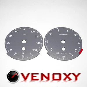 BMW E60 E63 645i 650i MPH Custom Gray Gauge Faces - Picture 1 of 2