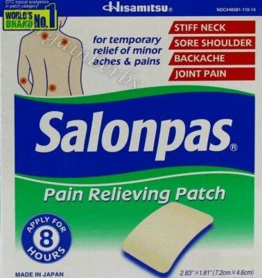 Salonpas Pain Relieving Patches New Sealed Free Shipping 20/40/60/80/100/120/140 - Image 1 of 2