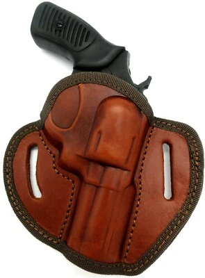 CEBECI ARMS Cebeci Right Hand Brown Leather Open Top OWB Belt Holster for COLT KING COBRA 3"