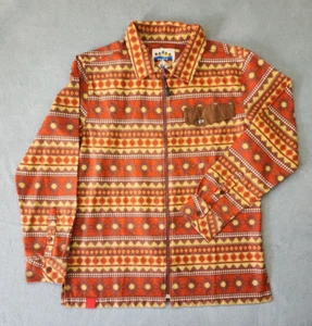 NUEVO CON ETIQUETAS PRNTD Por Polymer Para hombres Camisa Grande Patrón Tribal Cremallera Completa Manga Larga - Imagen 1 de 15