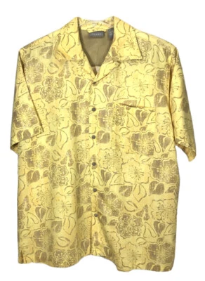 Quest гавайский лагерь рубашка мужская L короткий рукав на пуговицах - Изображение 1 из 4