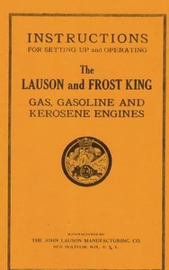 Instructions for The Lauson & Frost King Gas Gasoline Kerosene Engine Book - Picture 1 of 2
