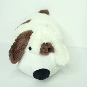 Puppy Dog Brown Cream Foldable Pillow Spotted Plush Stuffed Animal 17" L - Picture 1 of 8