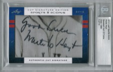2012 Leaf Sports Icons Cut Signatures WAITE HOYT Autograph #5/10  (7736)