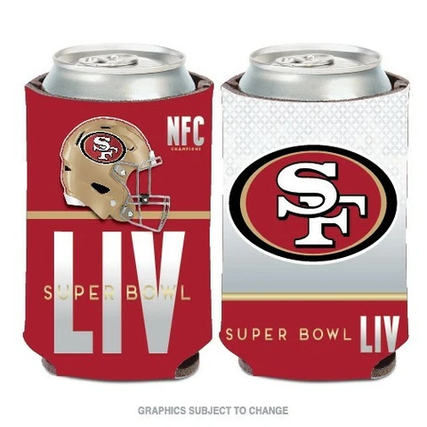 SAN FRANCISCO 49ERS NFC CHAMPS SUPER BOWL LIV CAN / BOTTLE COOLER HOLDER COOZIE Cover