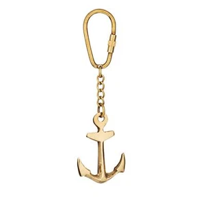 Anker Schlüsselanhänger aus Messing – 11x3,5cm Klassische Nautische Dekoration - Bild 1 von 1