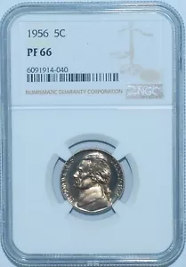 1956 NGC PR66 Jefferson Nickel - Picture 1 of 2