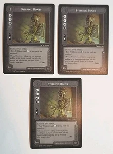 MECCG MIDDLE EARTH CCG STIRRING BONES DARK MINIONS COMMON x3 PLAYSET LOTR (NM) - Picture 1 of 3