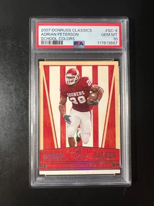 2007 Donruss Classics School Colors #4 Adrian Peterson PSA 10 POP 4 Vikings - Picture 1 of 2