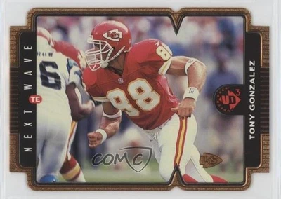 1998 Upper Deck UD3 Next Wave Die-Cut /2000 Tony Gonzalez #47 HOF - Image 1 of 2