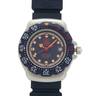 Часы наручные кварцевые TAG Heuer Formula 1 370.508 нержавеющая сталь резина темно-синие 1911 H - Изображение 1 из 4