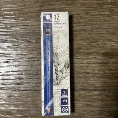 STAEDTLER Mars Lumograph 10B Drawing Pencils 12-Pack – Very Soft Graphite... - Image 1 of 3