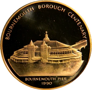 UK 1990 Bournemouth Pier Proof  Medal (05278) - Picture 1 of 2