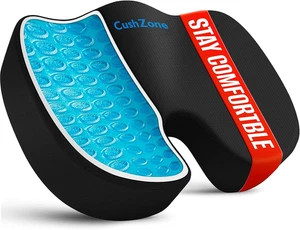 Cuscino Sedile Sedia Ufficio, Gel Raffreddante Potenziato Memory Foam Cuscino per Seduta Lunga - Foto 1 di 12