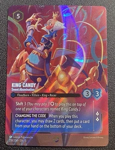 Disney Lorcana KING CANDY SWEET ABOMINATION ENCHANTED Foil 218/204 EN-5 - Picture 1 of 1