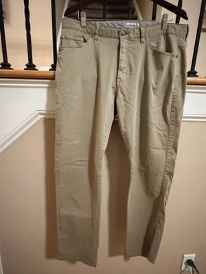 Peter Millar Crown Comfort Five-Pocket Pant Navy, Size 36x30 Khaki - Image 1 of 4