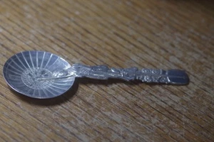 Ombrello geisha giapponese argento sterling cucchiaino da tè 6" BELLISSIMO PEZZO! - Foto 1 di 5