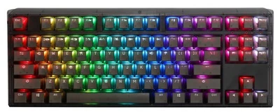 One 3 TKL Aura Clear Black Hotswap RGB Double Shot PBT Mechanical Keyboard Ch... - Image 1 of 4