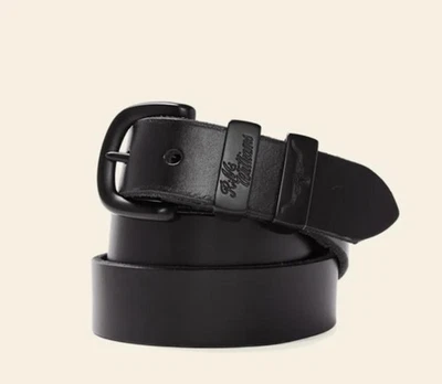 RM Williams Drover Belt Black 100% Australian Leather 36 Inch skinny/slim width  - image 1 of 4