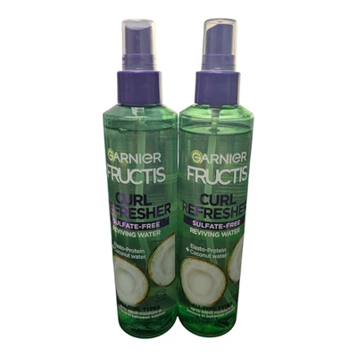 2 x Garnier Fructis Curl Refresher Sulfate Free Reviving Water 8.5 Fl Oz Ea - Image 1 of 2
