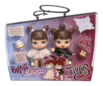 Collectible Fashion Dolls 2-Pack with Pets - Bratz Babyz Twiins Phoebe  Roxxi - Image 1 of 4