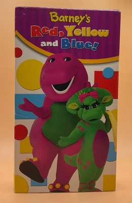 Barney - Barney's Red, Yellow, and Blue VHS 2003 White Tape **Buy 2 Get 1 Free** - Image 1 of 3