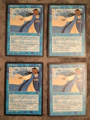 MTG Ice Age - Hydroblast (x4) - LP/NM - excellent looking vintage cards - Image 1 of 2