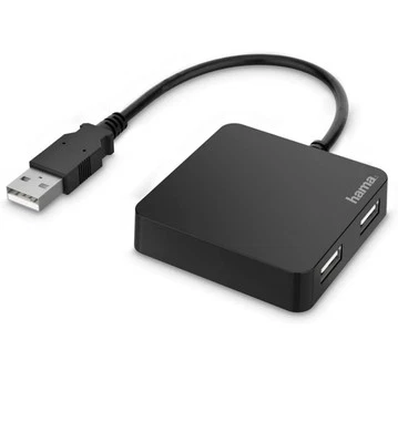 Hama  Multiquad 1:4 Bus Powered USB Port 2.0 Hub | NotebookPC Computer/Macbook - Image 1 of 4