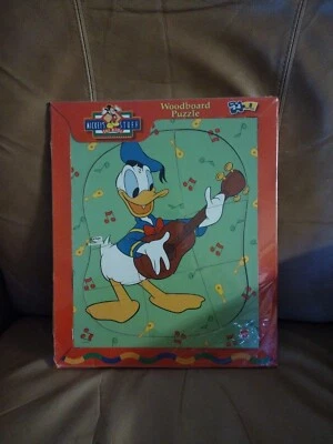 mickeys stuff for kids woodboard puzzle Donald duck holding a guitar - Image 1 of 4