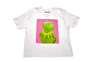 Disney The Muppets Juniors Kermit The Frog White Crop Shirt New S, M
