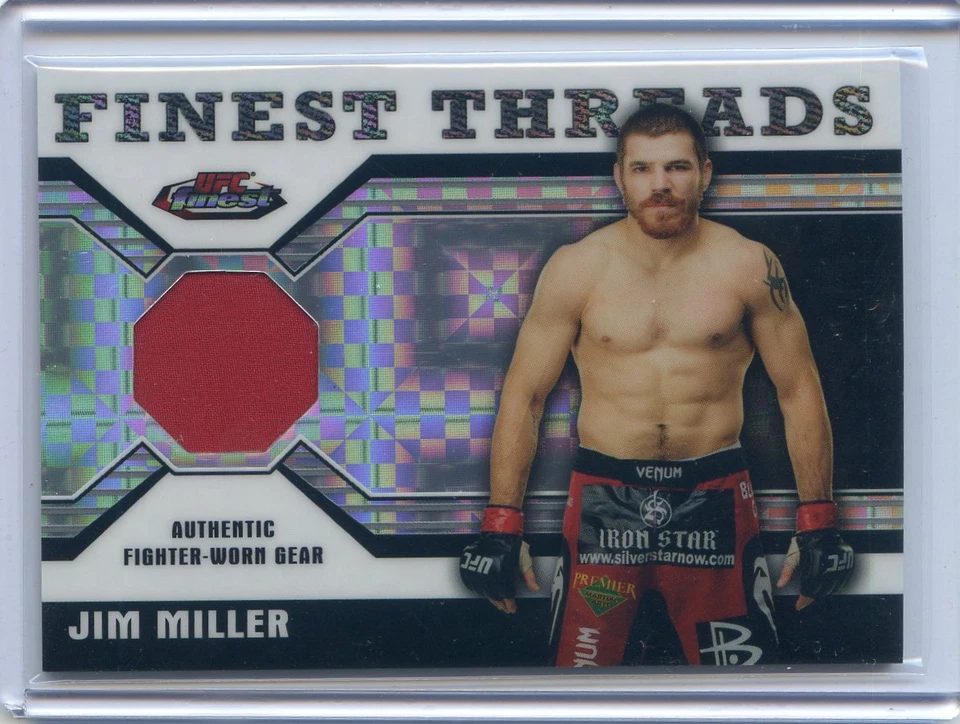 2011 TOPPS UFC FINEST THREADS SHIRT RELIC  X-REFRACTOR JIM MILLER #/188 - Image 1 of 1