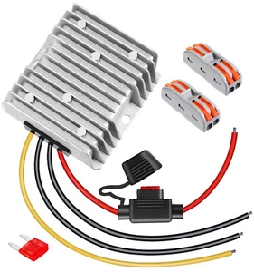 DC 36/48V Step Down auf 12V 10A 120W Wandler Spannungsregler mit Sicherung silber - Bild 1 von 7