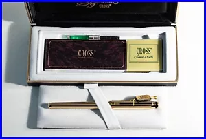 CROSS Signature PATRONEN FÜLLER 18K 750 M Gold Feder FULL SET 22 Karat Vergoldet - Bild 1 von 9