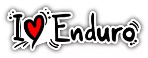 I Love Enduro Car Bumper Sticker Decal 6" x 3" - Picture 1 of 1