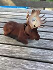 Vintage Brown Flocked Bull Moose Moving Head Cabin Decor Man Cave Statue