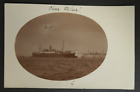 SS Prinz Oskar 1910 Postcard RPPC Ocean Liner Boat Ship Black and White Image