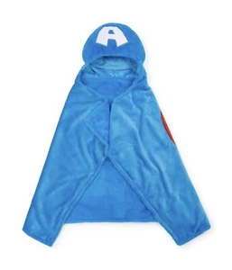 Marvel Avengers Captain America Hooded Blanket 30”x50” Red/white/blue NEW - Picture 1 of 7