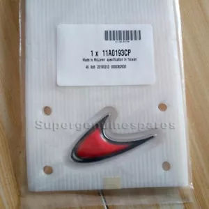 Genuine Mclaren MP4-12C Front Hood Red Emblem Badge 11A0193CP Brand New (1PC) - Picture 1 of 5