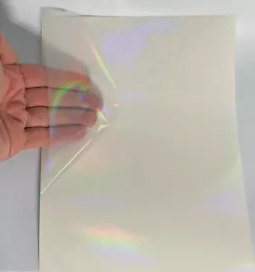 Rainbow Oil Slick Transparent Holographic OVERLAY, Lamination Grade, Wide - Picture 1 of 3