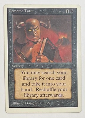 MTG DEMONIC TUTOR Unlimited (OldManMTG 003-051) - Image 1 of 2
