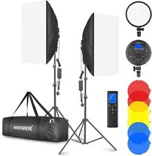 NEEWER LED Softbox Lighting Kit with 2.4G Remote, 2 Pack 48W Bi Color Continuous