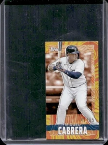2023 Topps Rip Mini Miguel Cabrera /65 Orange/Yellow Ripple Tigers - Picture 1 of 2