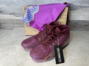 NIKE ZOOM MERCURIAL SUPERFLY 9 ACADEMY FG/MG X KYLIAN MBAPPE DK BEETROOT SIZE 8M - Picture 1 of 8