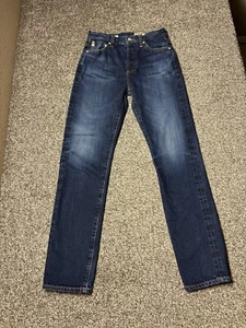Adriano Goldschmied Japanese Selvedge Jeans 25x30 Unisex 49 Silver Rivet USA - Picture 1 of 13