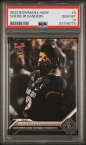 2023 Bowman University U NOW Shedeur Sanders Double-OT Win #5 PSA10 Gem Mint! - Picture 1 of 2