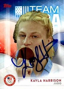 Kayla Harrison signiert 2016 Olympia Bronze Topps Rookie Karte Echtheitszertifikat Beweis Foto - Bild 1 von 5